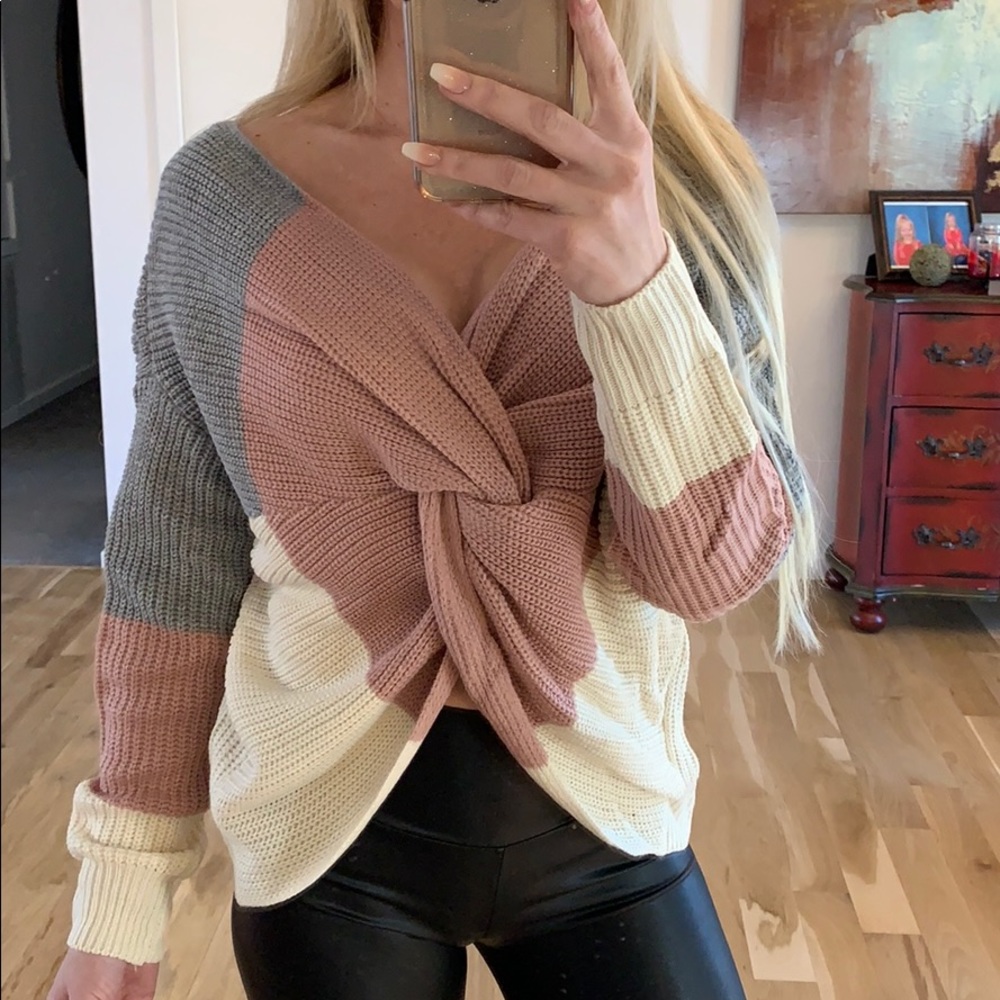 Twist Back Sweater - Picture 2 of 8